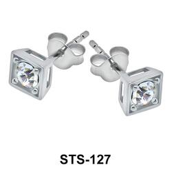 Plain Square Stud Earrings STS-127